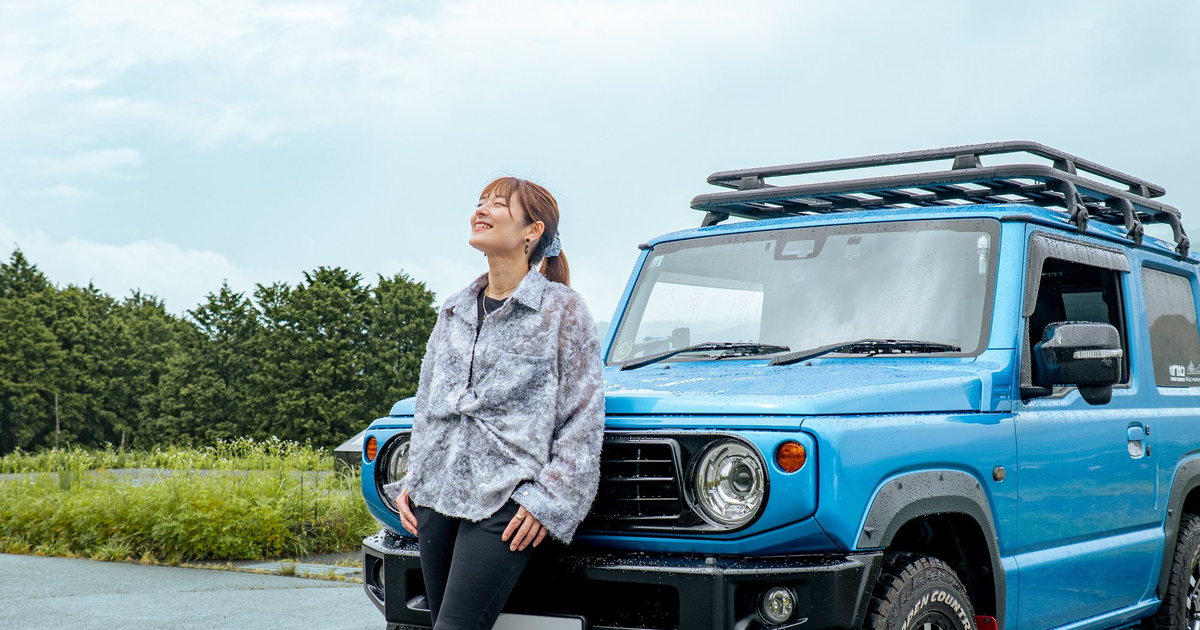 やよいさんとブリスクブルーメタリックのジムニー