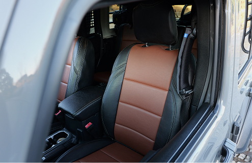 Jeep ラングラーに装着したDottyシートカバー