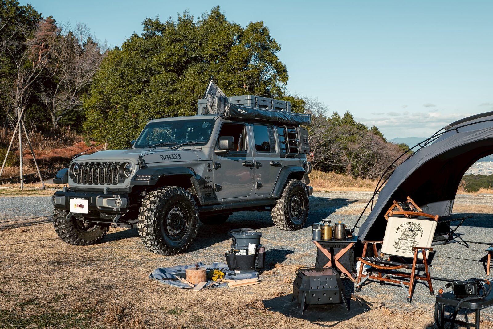 YoheiさんのJeepとキャンプの風景